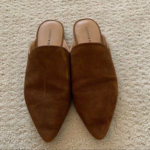 Lucky Brand suede mules